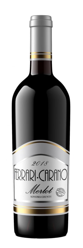 Ferrari-Carano Merlot 2018 Front Bottle Shot
