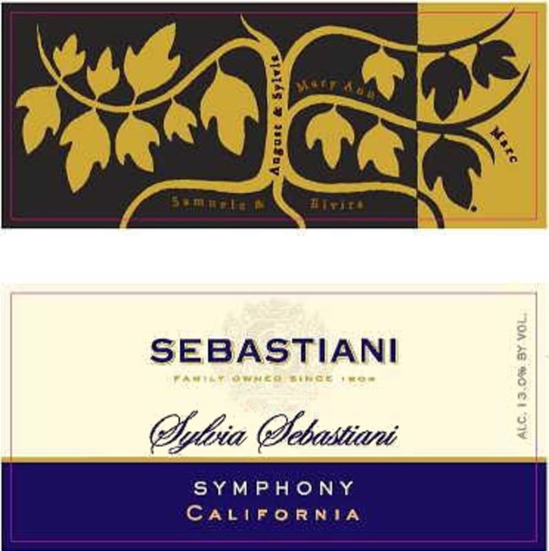 Sebastiani Sylvia Symphony Muscat 2015 Front Label