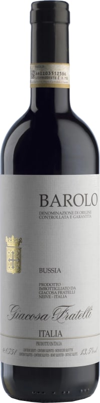 Giacosa Fratelli Barolo Bussia 2019 Front Bottle Shot