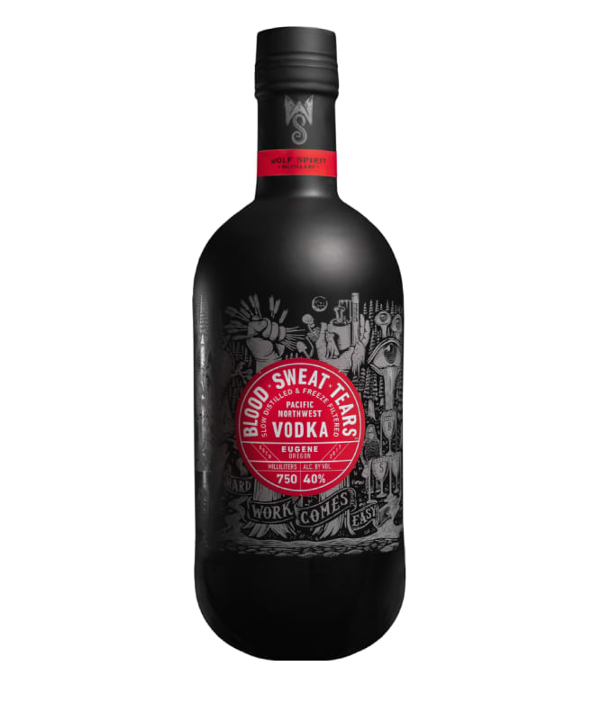 Blood, Sweat and Tears Vodka Front Bottle Shot