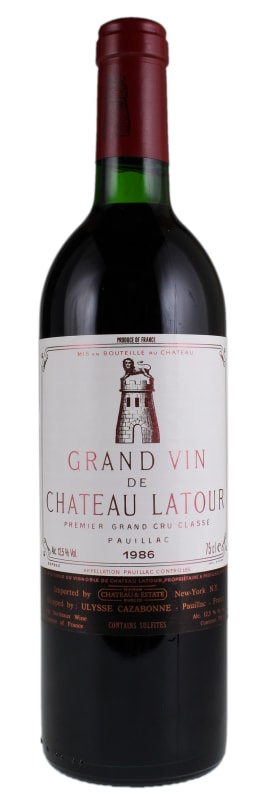 シャトーラトゥール1986 シャトー・ラトゥール 1986｜ワイン通販の世界のワイン葡萄屋