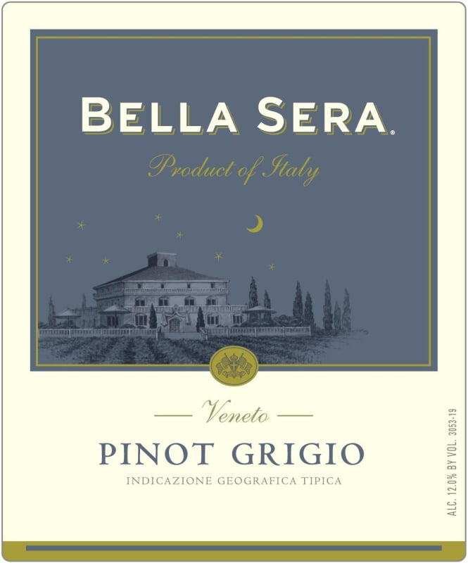 Bella Sera Veneto Pinot Grigio 2016 Front Label