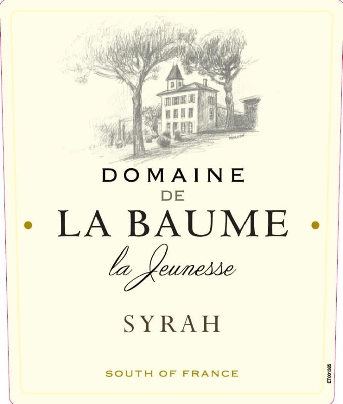 Domaine de la Baume La Jeunesse Syrah 2016 Front Label