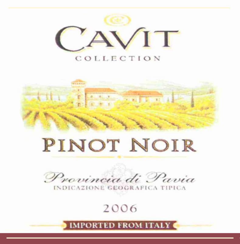 Cavit Pinot Noir 2006 Front Label