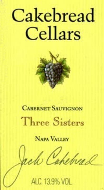 Cakebread Three Sisters Cabernet Sauvignon 1997 Front Label