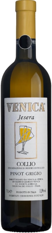Venica & Venica Jesera Pinot Grigio 2016 Front Bottle Shot