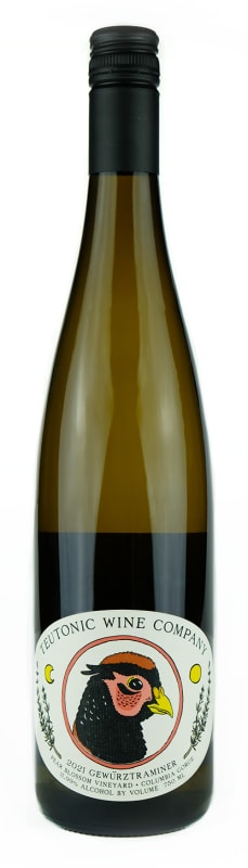 Teutonic Pear Blossom Vineyard Gewurztraminer 2021 Front Bottle Shot