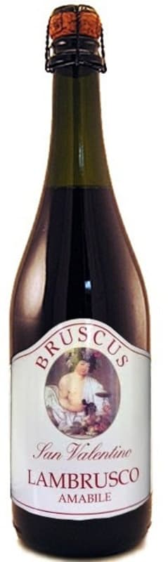 Bruscus San Valentino Amabile Red Lambrusco 2015 Front Bottle Shot