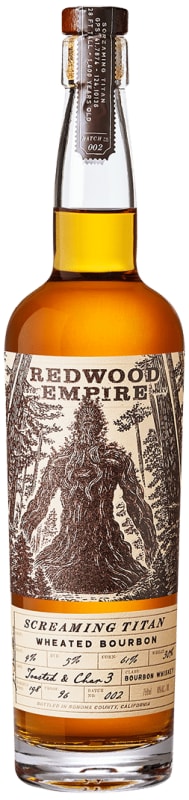 Redwood Empire Screaming Titan Wheated Bourbon Whiskey Front Bottle Shot