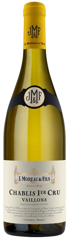 J. Moreau & Fils Chablis Vaillons Premier Cru 2020 Front Bottle Shot
