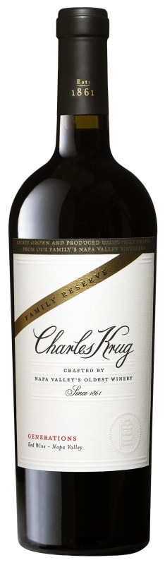 Charles Krug Family Reserve Generations 2016 Front Bottle Shot