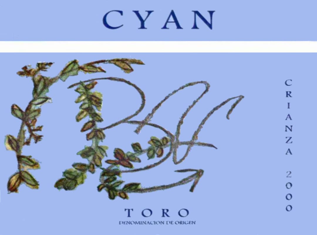 Bodega Cyan Crianza 2015 Front Label