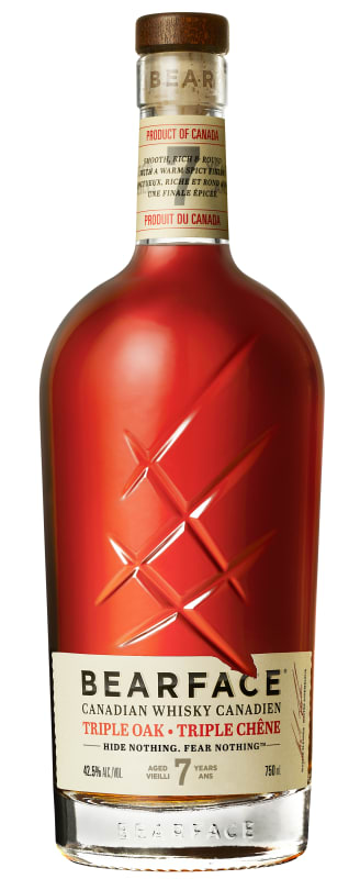 Bearface 7 Year Triple Oak Canadian Whisky Front Bottle Shot