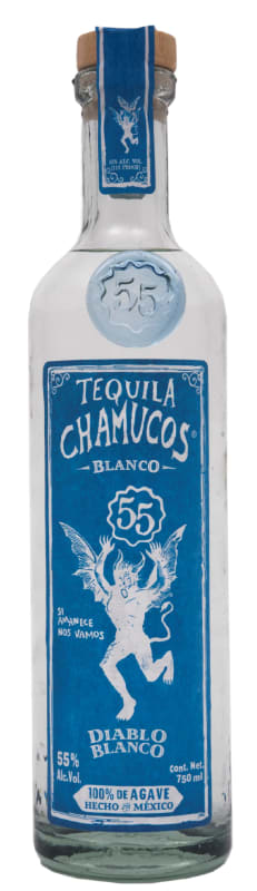 Chamucos Diablo Blanco Tequila Front Bottle Shot