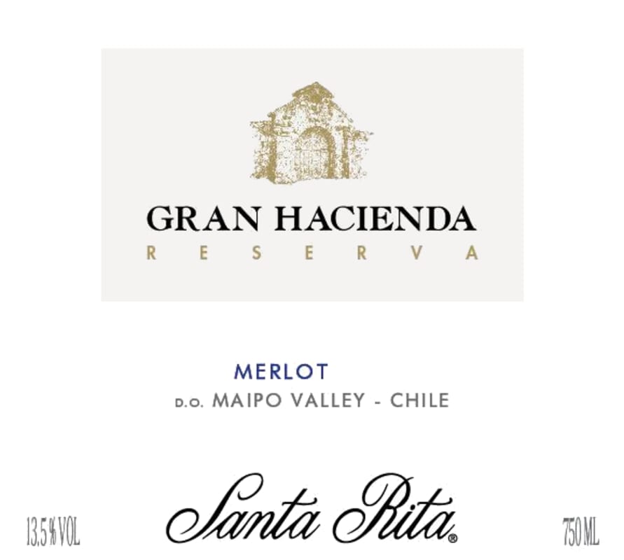Santa Rita Gran Hacienda Reserva Merlot 2011 Front Label
