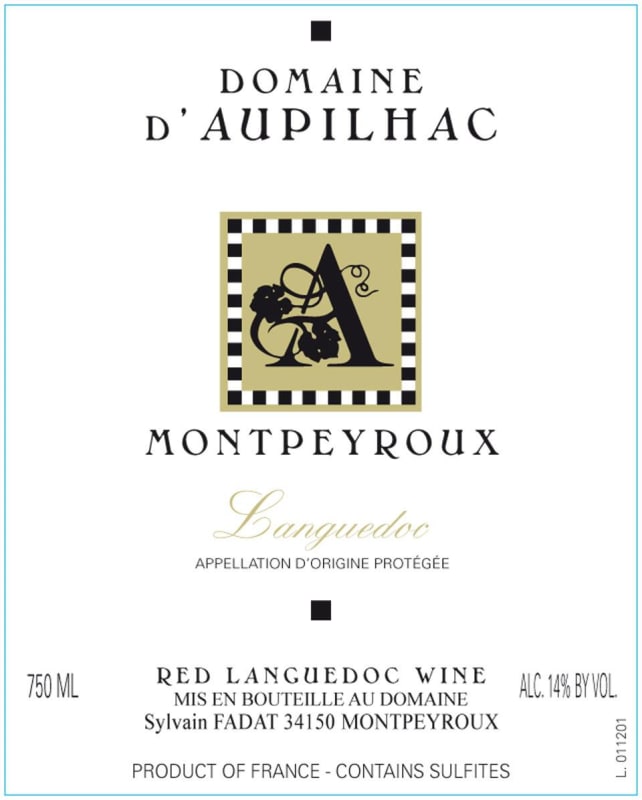 Domaine d'Aupilhac Montpeyroux Rouge 2014 Front Label