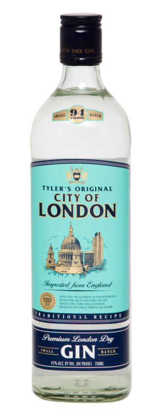 Tyler's Original London Dry Gin Front Bottle Shot