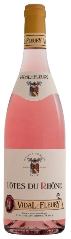 Vidal-Fleury Cotes du Rhone Rose 2020 Front Bottle Shot