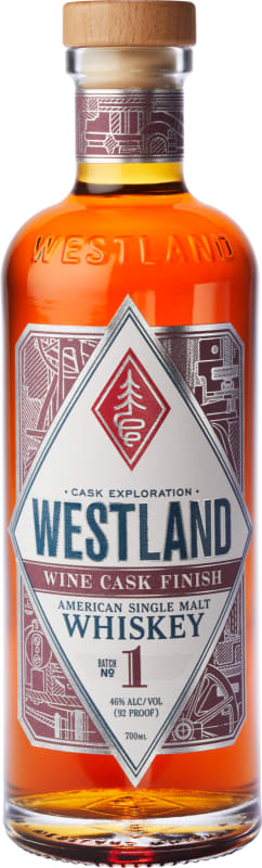 Westland Cask Exploration Wine Cask Finished American Single Malt Whiskey (700ML) Front Bottle Shot