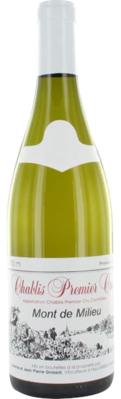 Grossot Mont de Milieu Chablis Premier Cru 2022 Front Bottle Shot