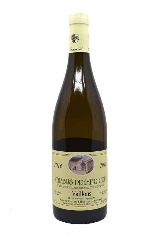 Jean et Sebastien Dauvissat Chablis Vaillons Premier Cru 2016 Front Bottle Shot