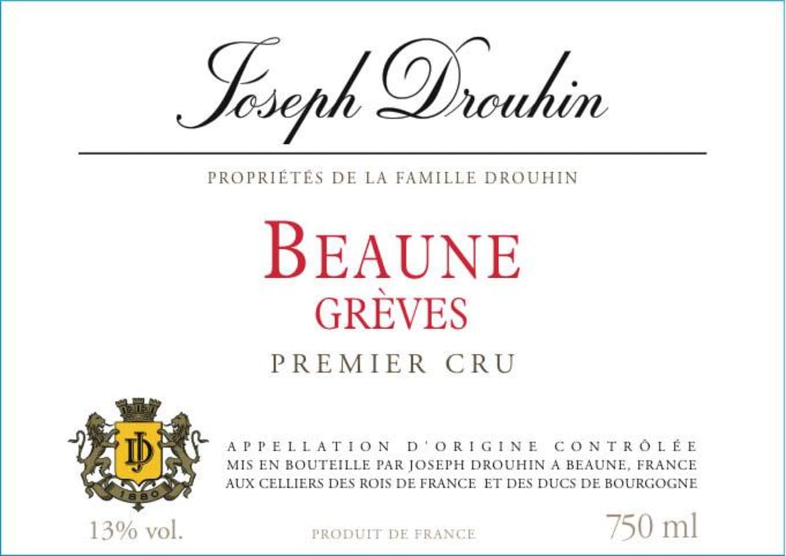 Joseph Drouhin Beaune Greves Premier Cru 2012 Front Label
