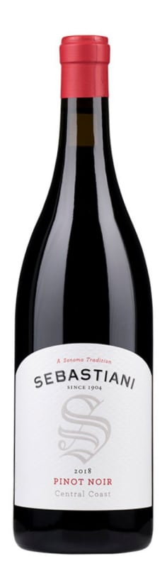 Sebastiani Sonoma Coast Pinot Noir 2018 Front Bottle Shot