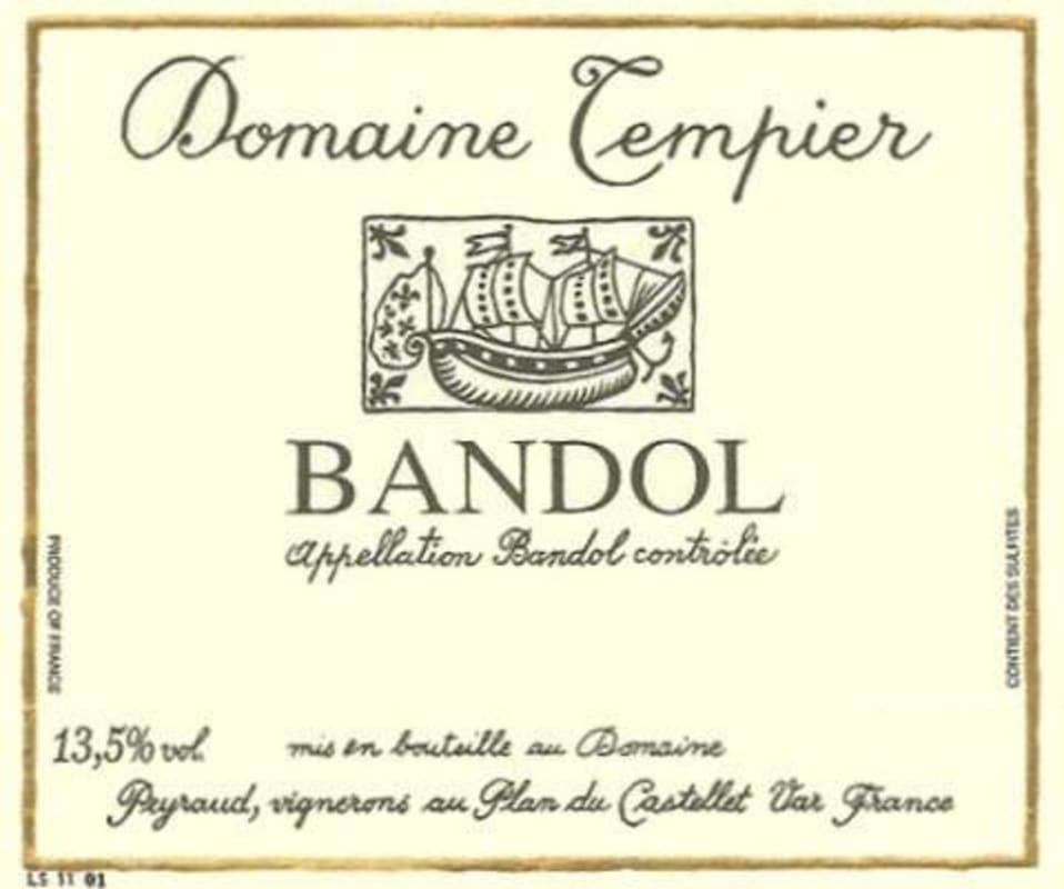 Domaine Tempier Bandol Rose (375ML half-bottle) 2021 Front Label