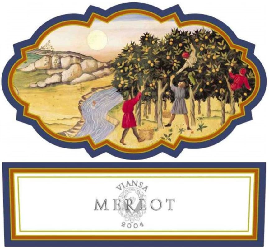 Viansa Winery Merlot 2004 Front Label