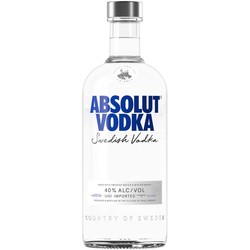 Absolut Vodka Front Bottle Shot