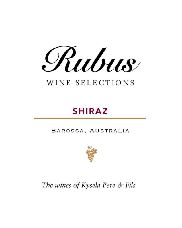 Rubus Shiraz 2015 Front Label