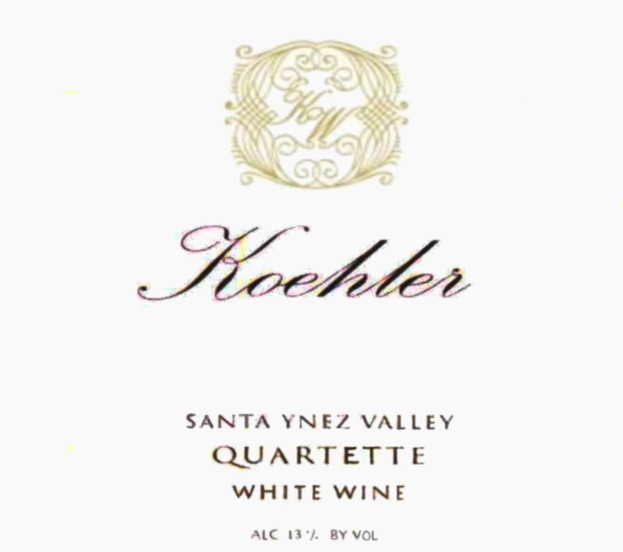 Koehler Winery Quartette White 2010 Front Label