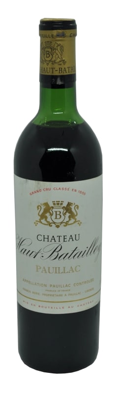 Chateau Haut-Batailley 1971 Front Bottle Shot