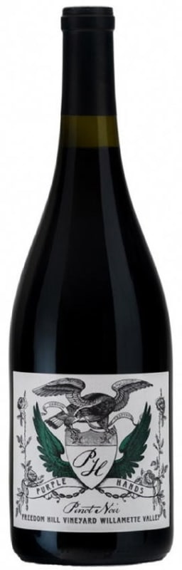 Purple Hands Freedom Hill Vineyard Pinot Noir 2018 Front Bottle Shot