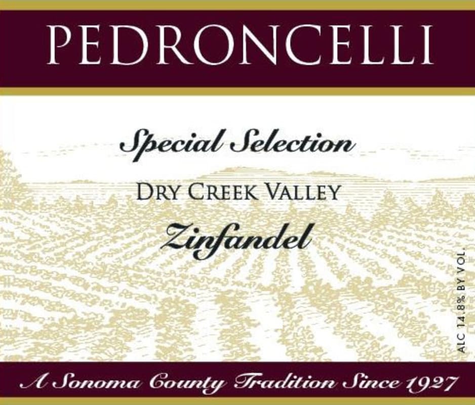 Pedroncelli Special Selection Zinfandel 2013 Front Label