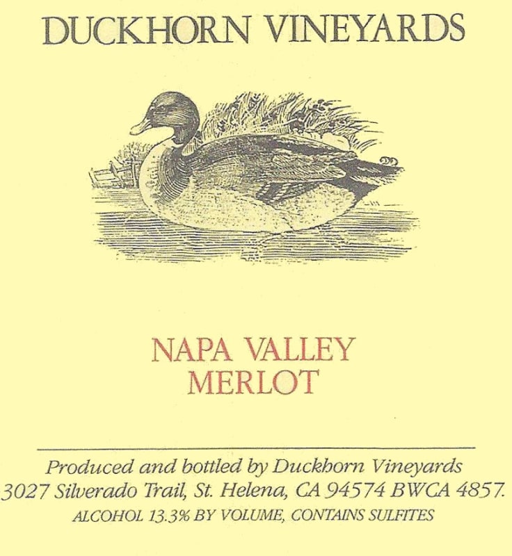 Duckhorn Napa Valley Merlot 1989 Front Label