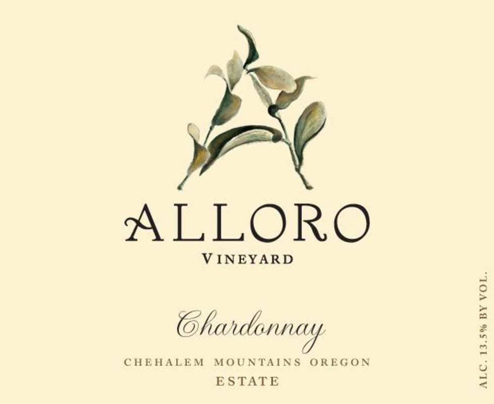 Alloro Vineyard Chardonnay 2015 Front Label