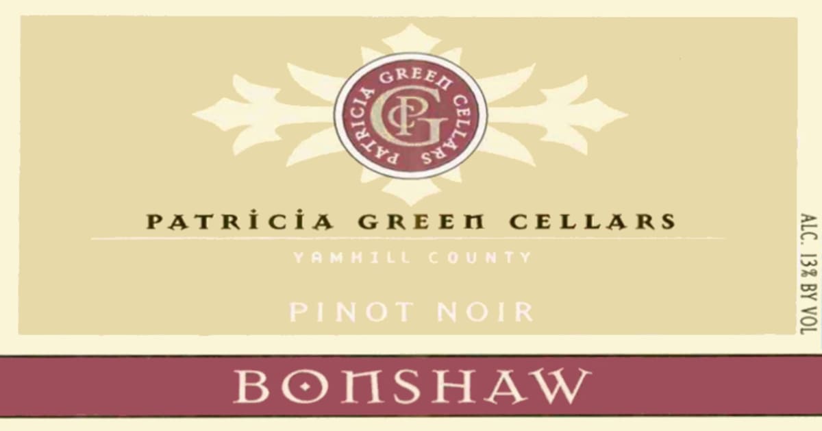 Patricia Green Bonshaw Pinot Noir 2007 Front Label