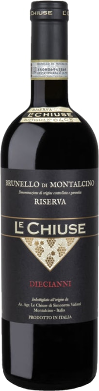 Le Chiuse Brunello di Montalcino Riserva Diecianni 2016 Front Bottle Shot