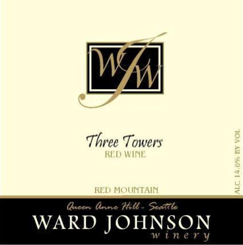 Ward Johnson Winery Three Towers 2009 Front Label