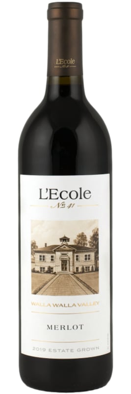 L'Ecole 41 Walla Walla Valley Estate Merlot 2019 Front Bottle Shot