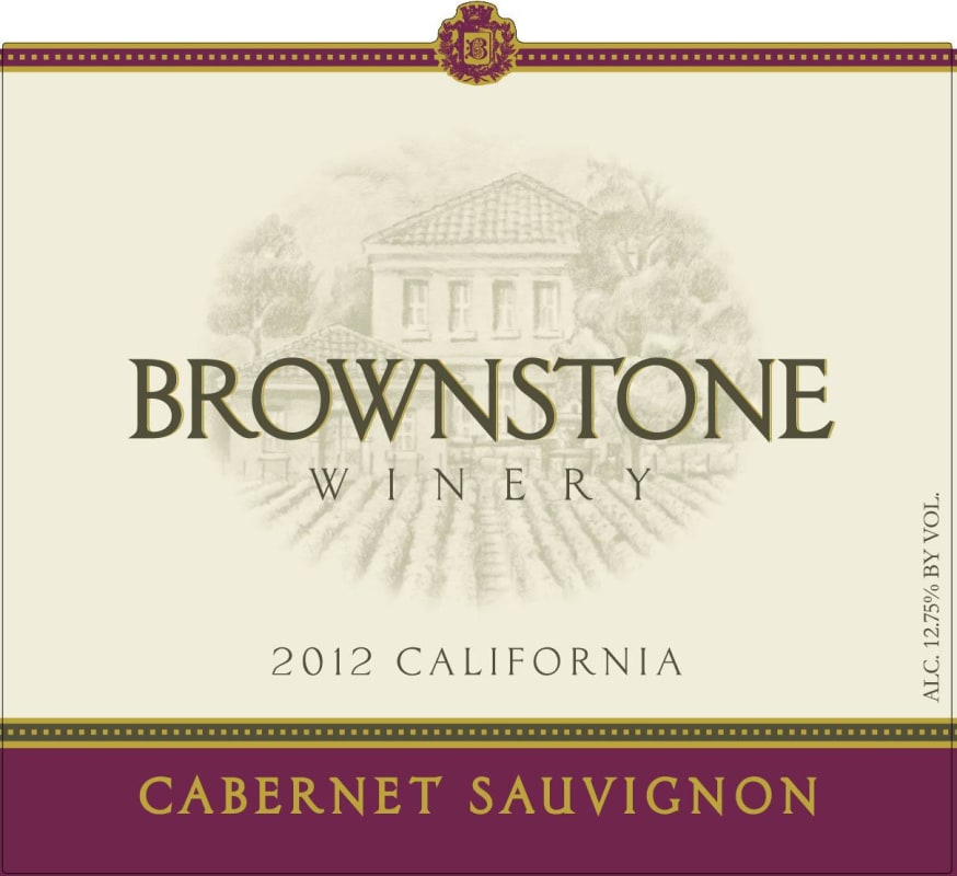 Brownstone Winery Cabernet Sauvignon 2012 Front Label