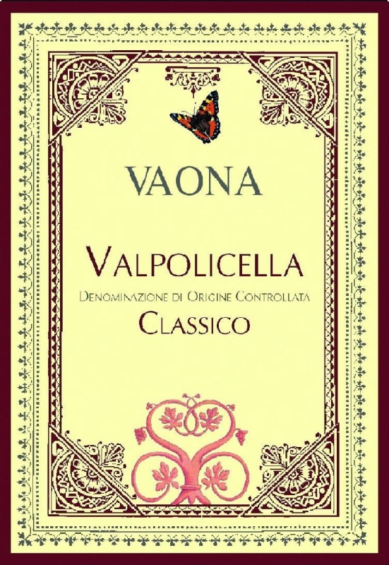 Azienda Vitivinicola Vaona Valpolicella Classico 2012 Front Label