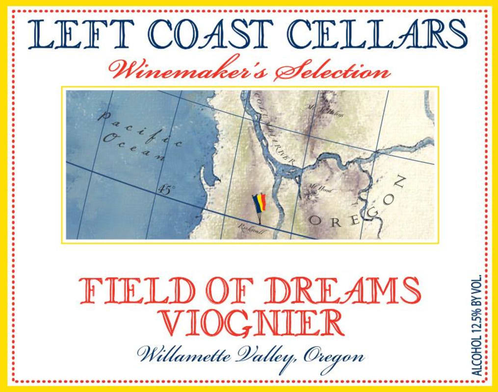 Left Coast Cellars Winemaker's Selection Field of Dreams Viognier 2014 Front Label