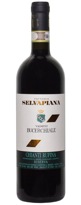 Selvapiana Chianti Rufina Riserva Bucerchiale 2016 Front Bottle Shot