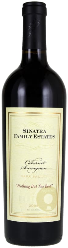 Sinatra Family Estates Nothing But the Best 2008 Front Bottle Shot