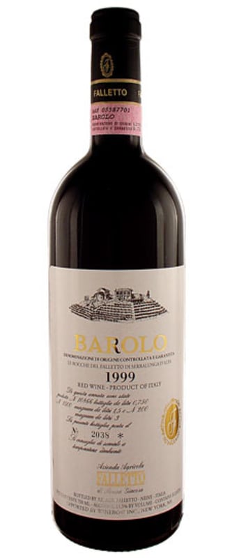 Bruno Giacosa Barolo Le Rocche del Falletto 1999 Front Bottle Shot