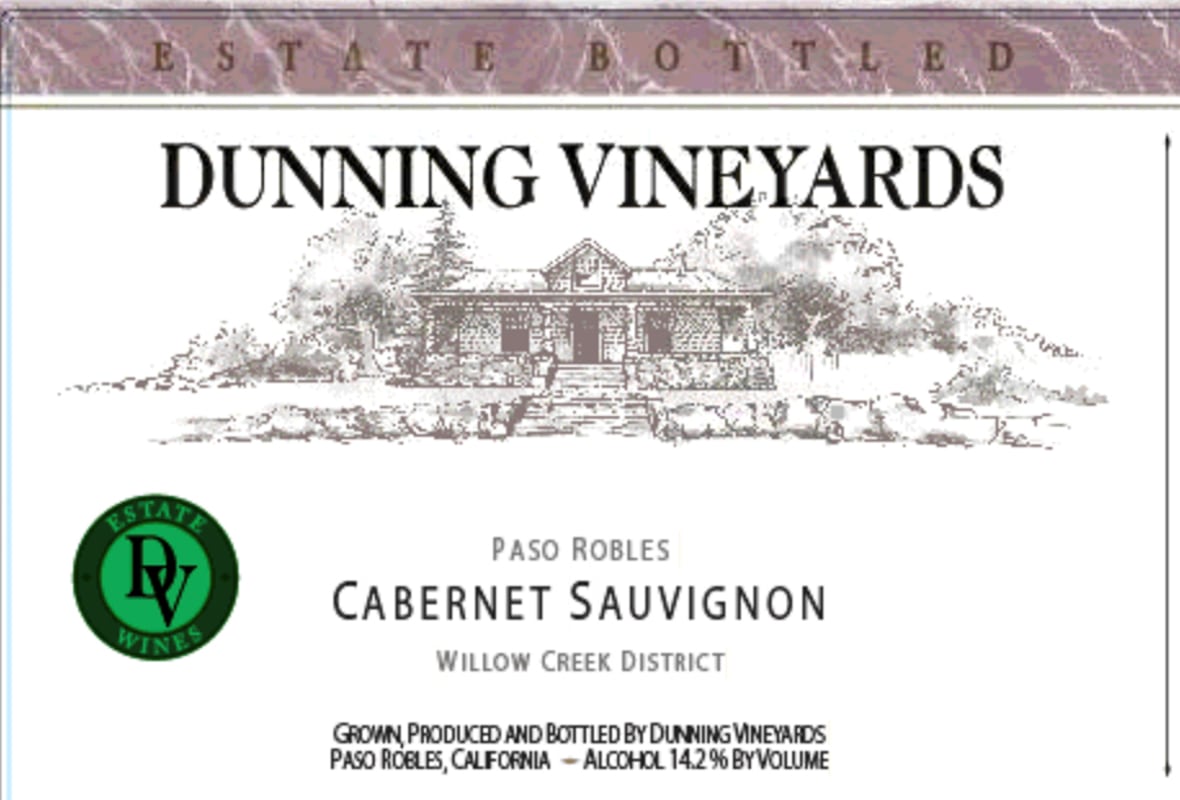 Dunning Cabernet Sauvignon 2017 Front Label