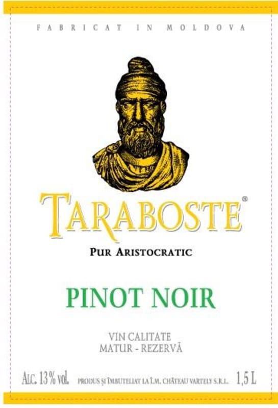 Chateau Vartely Chateau Vartely 'Taraboste' Pinot Noir 2016 Front Label