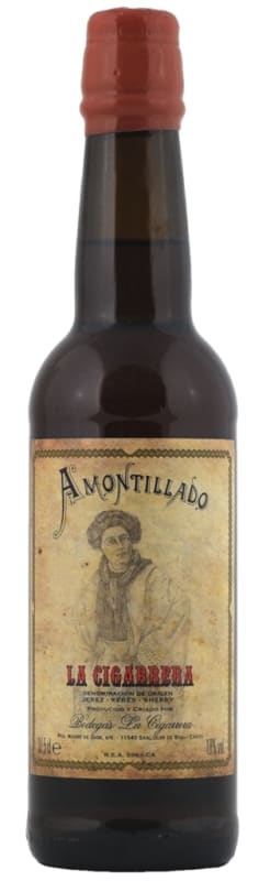 La Cigarrera Amontillado Viejo Sherry (375ML half-bottle) Front Bottle Shot